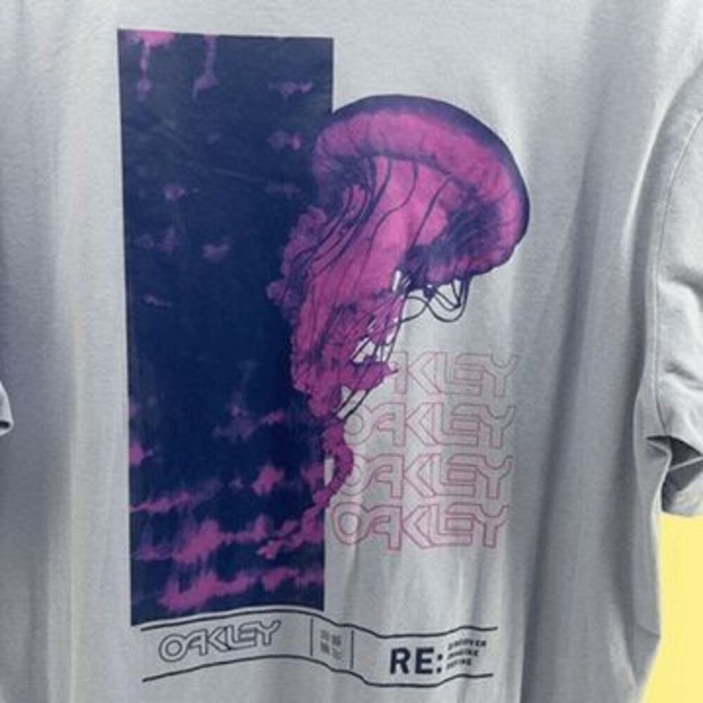 Oakley Jellyfish B1B RC Mens Tee Shirt XL Lilac Purple Color EUC